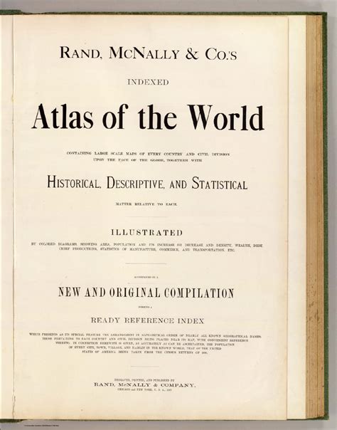 Title Page: Indexed atlas of the world foreign countries. - David ...