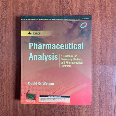 Title pharmaceutical analysis a textbook for pharmacy. - Panegírico a la casa de sástago.