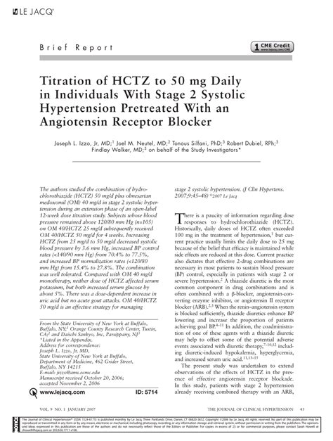 Titration of HCTZ to 50 mg daily in individuals with stage 2