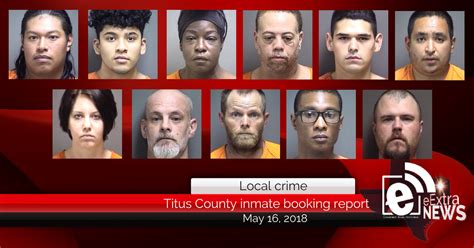 Titus county jail roster. To find an inmate at the Titus County Jail: Visit the official website of the Titus County Sheriff's Office. Locate and click on the "Inmate Search" or "Inmate Roster" tab. You … 
