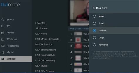 Tivimate Buffering Fix Set Buffer Settings To None