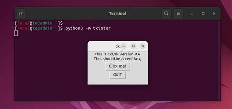 Tkinter install ubuntu.  python3-tk is Tkinter - Writing Tk applications wit...