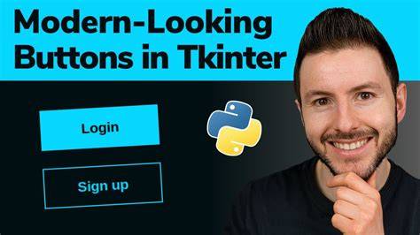 Tkinter modern button.  In this video we'll learn how to create cool looking modern buttons with...