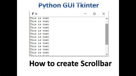 Tkinter scrollbar height.  Python Tkinter GUI.  You can then turn the bor...