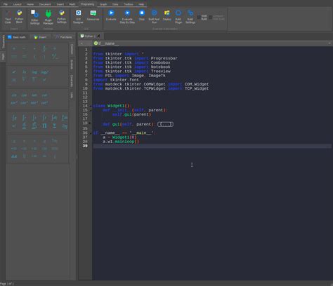 Tkinter table editor.  Consider a case of having a table GUI in an application...
