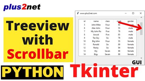 Tkinter treeview horizontal scrollbar.  Treeview with Vertical and Horizontal Scro...