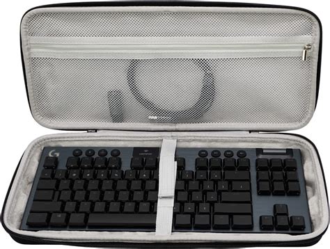 Tkl keyboard travel case.  Internal mesh pocket with zipper convenient...