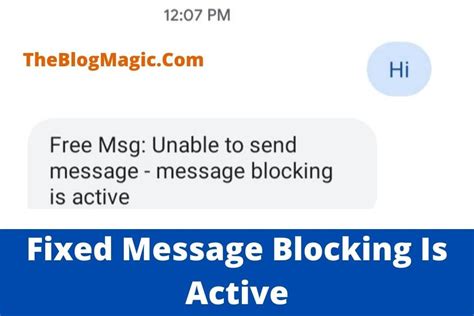 Tmobile message blocking is active. 