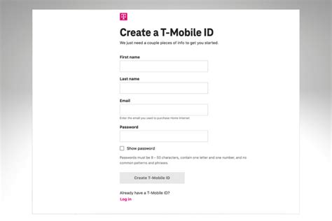 You will be prompted to Sign Up or Log in. . Tmobileid