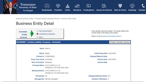 Tn business license search.  The Tennessee Secretary of State keeps a dat...