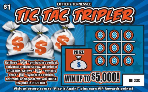 Play $3 instant games from the Tennessee Lottery for a chance to win prizes up to $75,000. Choose from a variety of themes and scratch off to reveal your luck. Overall odds are 1 in 3.99. 5404837-11-21® 1176.. 