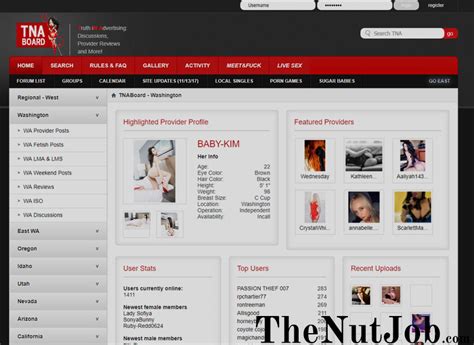 TNA Board. https://tnaboard.com. TNA Board is a forum-based website exclusively made to cater to the horny individuals across the USA who are looking to break out from the cycle of monotony and add spice to their otherwise dull and drab sex life. You can reach out to the wide plethora of escorts who are willing to offer sexual services.