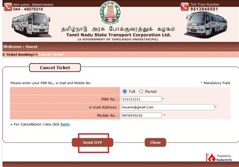 Tnstc bus booking cancel. .  ...