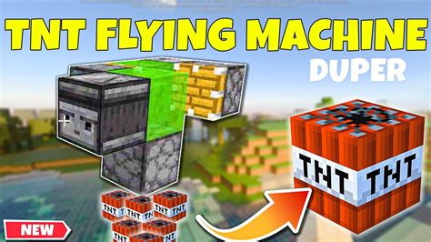 I've been seeing these flying machines that dupe tnt and drop them like bombs. Is that possible to make on bedrock?. 