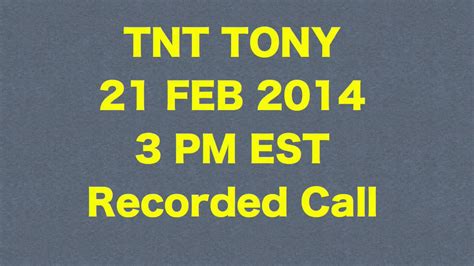 Tnt tony call. TNT Dinar, Anthony Wayne Renfrow, Rayren98 (Raymond Renfrow) and the TNTSUPERFANTASTIC TEAM #wearethepeople - Want to learn the truth about Dr Clarke and his... 
