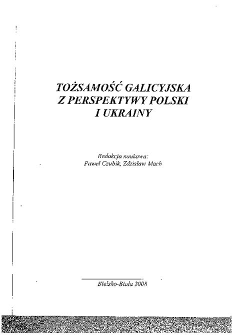 Tożsamość galicyjska z perspektywy polski i ukrainy. - Gothic writers a critical and bibliographical guide.
