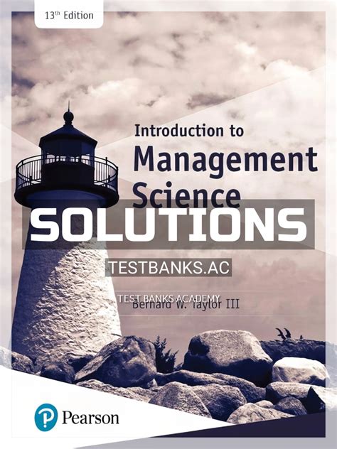 To 13th Introduction Management Edition Solutions Science An
