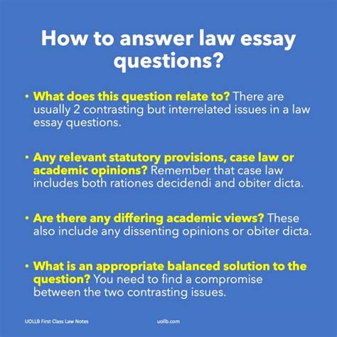To Answer In How Law Essay Questions