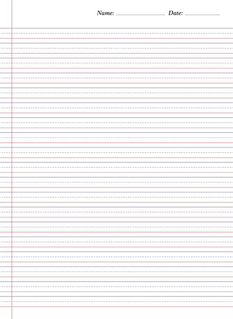To Cursive Practice Lined Handwriting Paper