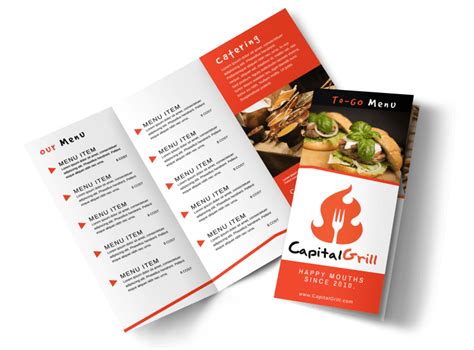 To Go Menu Template Creative Design Templates