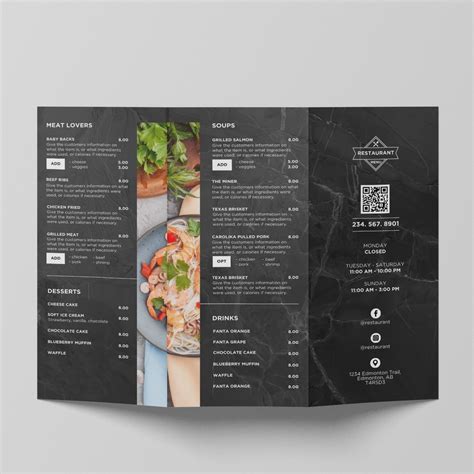 To Go Menu Template For Your Needs