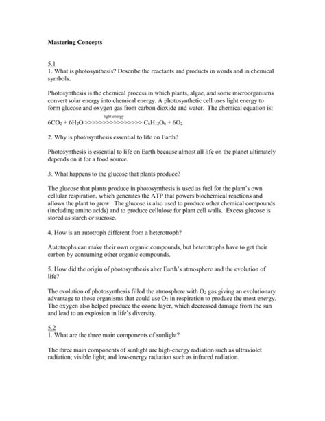 To Mastering Concepts 5 Answers Questions