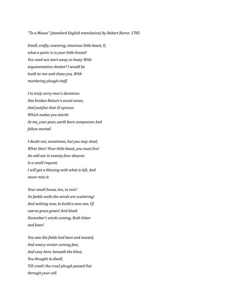 To a Mouse annotations