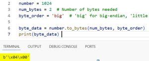 To bytes python.  Example: Convert the integer 10 into Узнайте, ка�...