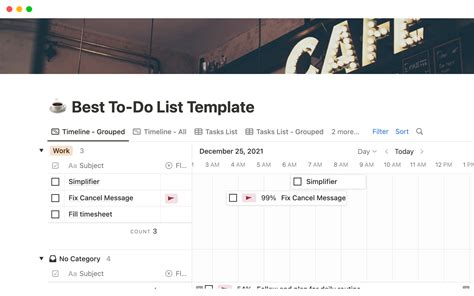 To do list notion template, task planner Free Daily Planner, Work