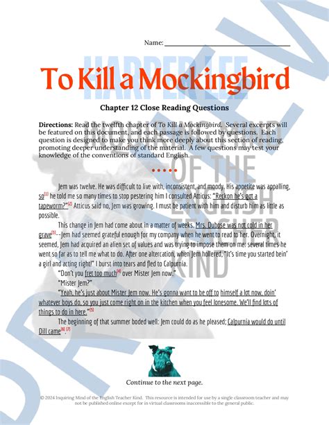 To kill a mockingbird chapter 12 pdf.  Additional Study Guide Resources f...