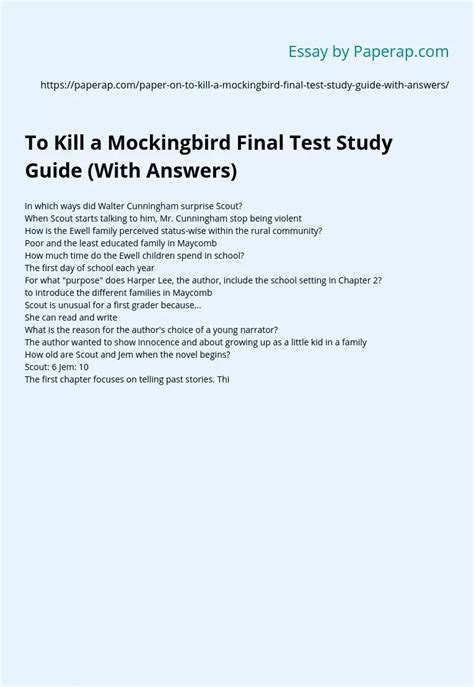 To kill a mockingbird final exam study guide. - Ertragsteuerliche belastungsanalyse der realteilung einer gmbh.