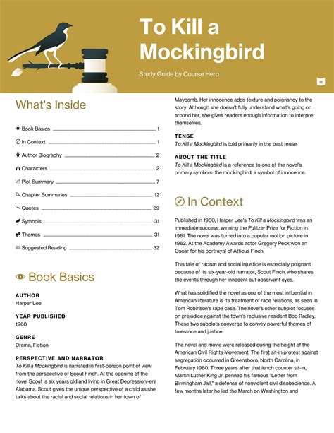 To kill a mockingbird study guide. - Fare 36 duffer guida alla rottura del par.