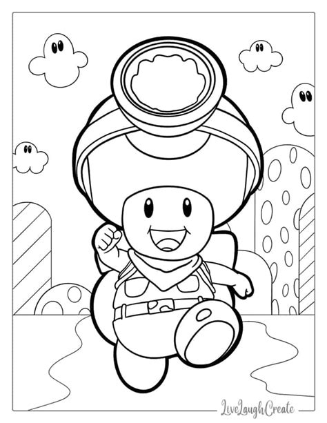 Toad Coloring Shee
