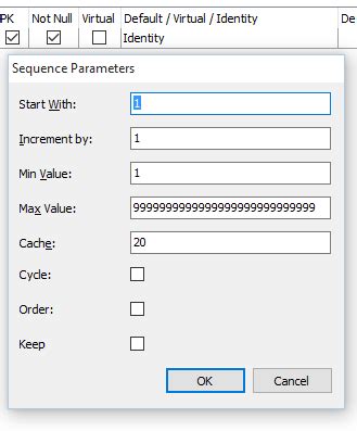 Toad For Oracle Editing Id Column To Be An Auto Increment Id Stack Overflow