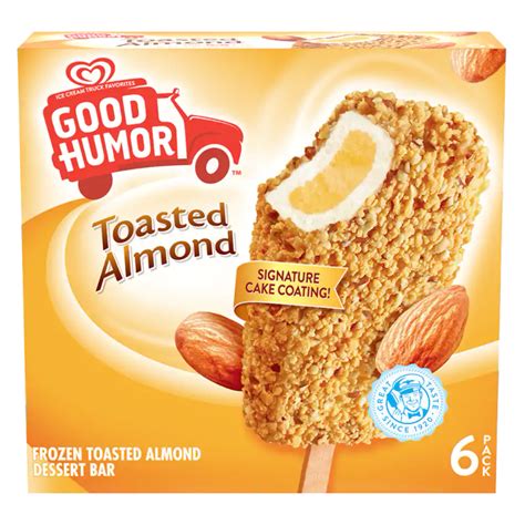 Toasted almond ice cream bar. Jun 19, 2023 · Good Humor's Toasted Almond bar, which thrilled children and adults alike over the past 60 years, was discontinued in 2022, though many are only learning about it now. The bar was beloved for its almond core surrounded by vanilla ice cream with a toasty almond crust. It satisfied without being too sweet and provided that perfect, ideal balance ... 