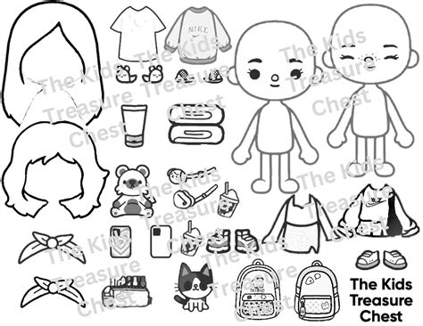 Toca Boca Clothes Coloring Pages