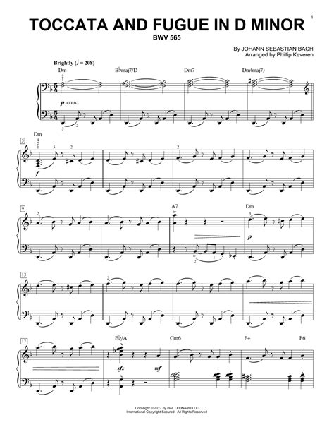 Toccata and Fugue in D Minor Sheet Music Direct