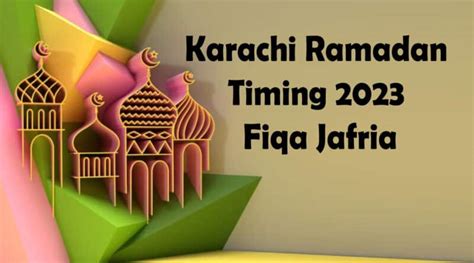 Today Balady Fiqa-e-Jafria Sehri & Iftar Time, Ramadan 2024 …