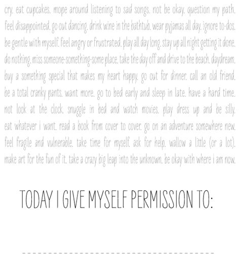 Today I Give Myself Permission to... - Julia McCutchen