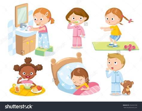 Toddler Routine Clipart