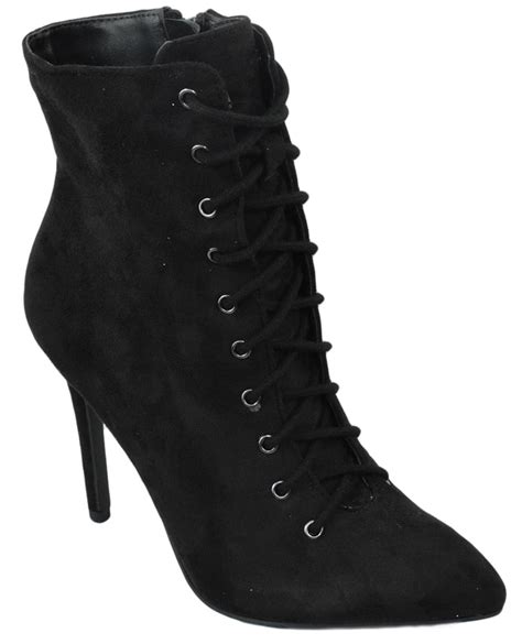 Tods Womens Suede Lace Up High Heel Booties Ankle Boots …