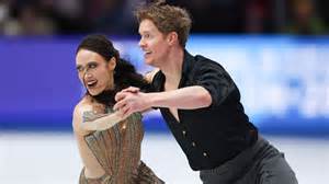 Toe pick ice skating.  Madison Chock and Evan Bates finished in second place.  T...