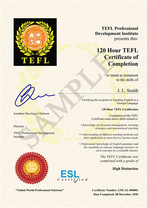 Toefl Teaching Certificate
