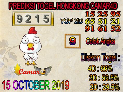 Togel hongkong 2019 tanggal 15 2019. Info pola slot hari.