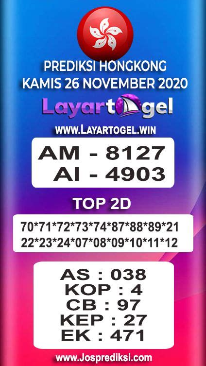Togel hongkong selasa 07 01 2020. Hongkong kamis 9 november.