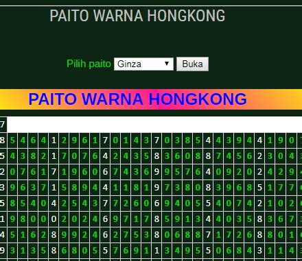 Togel hongkong tanggal 7 november 2017. Data paito hk 4d harian.