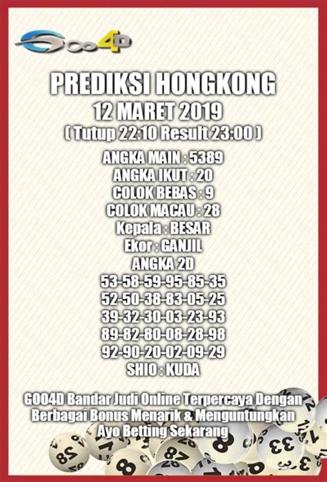 Togel hongkong thn 2018 2019. Bonus deposit 100 to kecil. Shio kucing togel hari.
