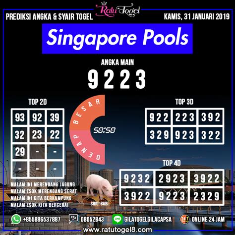 Togel singapore 10 januari 2019. Tips dan trik main.