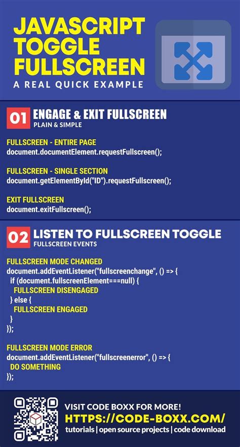 Toggle fullscreen javascript.  This Jul 23, 2025 · JavaScript provides a built-in Ful...