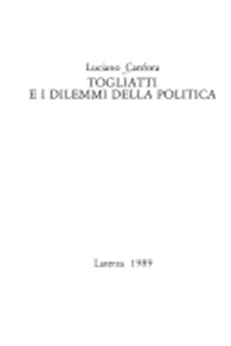 Togliatti e i dilemmi della politica. - Guide for the casio s v p a m.